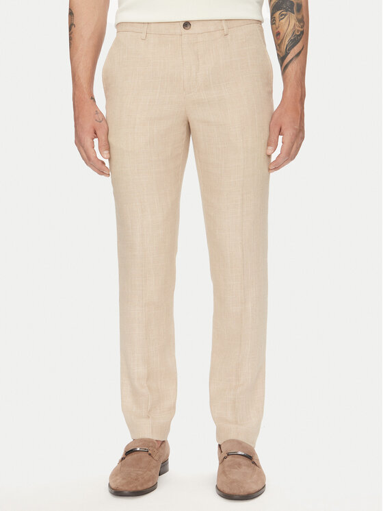 Lindbergh Lindbergh Oblek 30-606060 Béžová Slim Fit