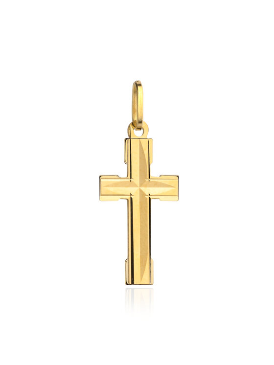 Fugart Fugart Kolczyki krzyżyk żłobiony FUG4-9-C00125-2 Złoty