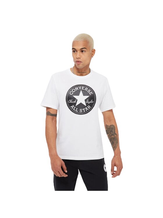 Converse Converse T-Shirt Chuck Taylor Patch Biały Classic Fit