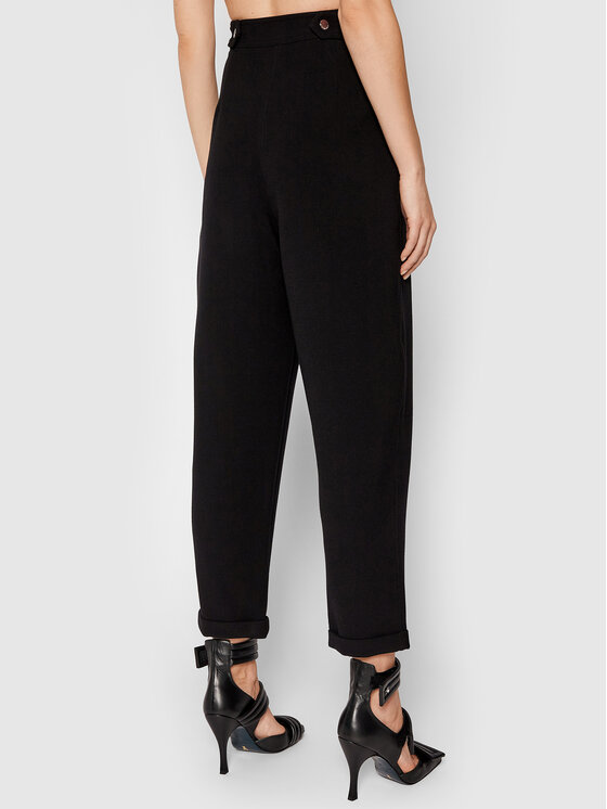 Silvian Heach Silvian Heach Riidest püksid Delikat PGA21193PA Must Regular Fit