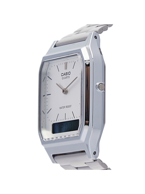 Casio Casio Zegarek Vintage Maxi AQ-230A-7AMQYES Srebrny
