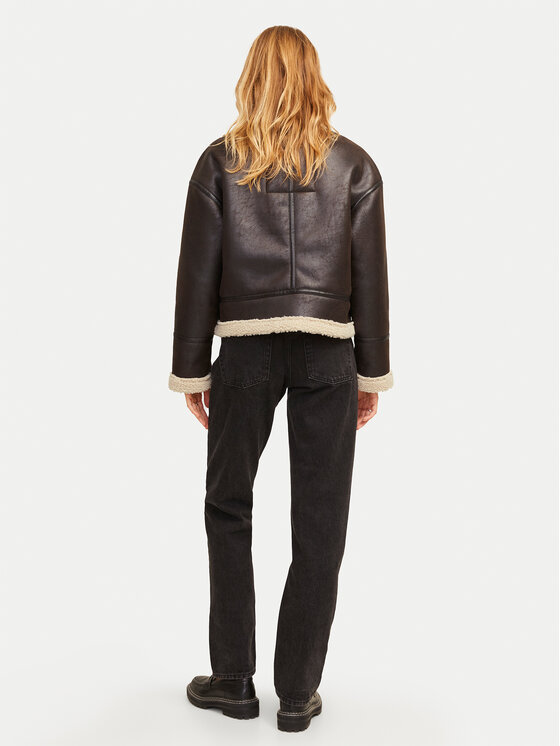 JJXX JJXX Jakna iz umetnega usnja Yolanda 12259326 Rjava Regular Fit