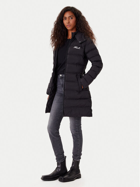 KARL LAGERFELD KARL LAGERFELD Zimní bunda A1W15047 Černá Slim Fit