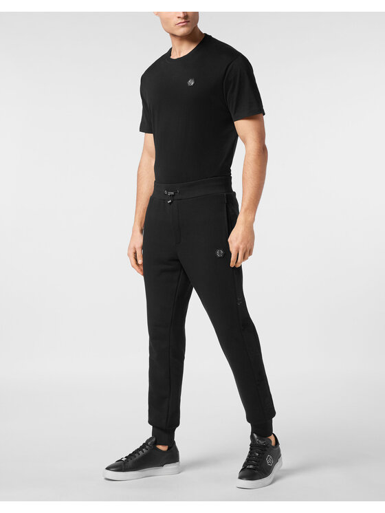 PHILIPP PLEIN PHILIPP PLEIN Teplákové nohavice 24663 Čierna Jogger Fit