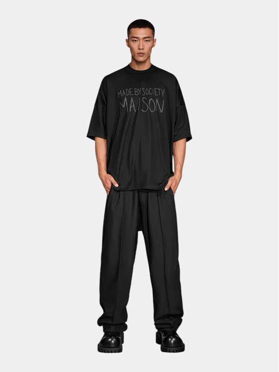 MADE BY SOCIETY MADE BY SOCIETY T-Shirt Absolute Dark - T17794 Czarny Basic Fit