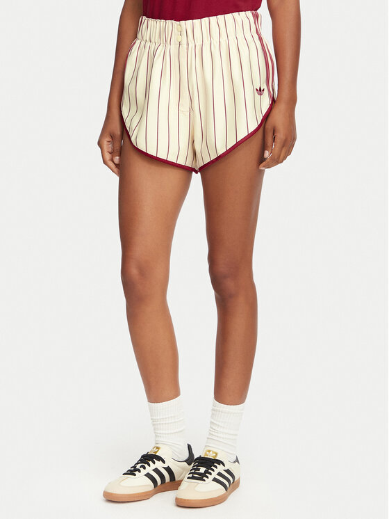 adidas adidas Sportiniai šortai Pinstripe Firebird KR9553 Kreminė Loose Fit