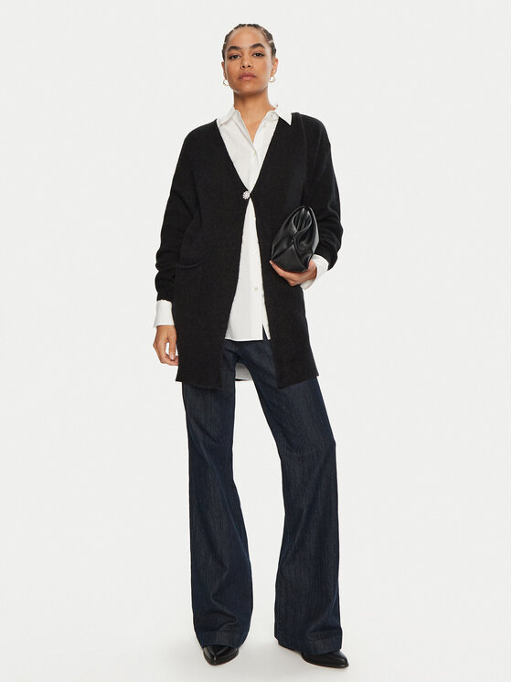 Dixie Dixie Kardigán M277K006A Fekete Regular Fit