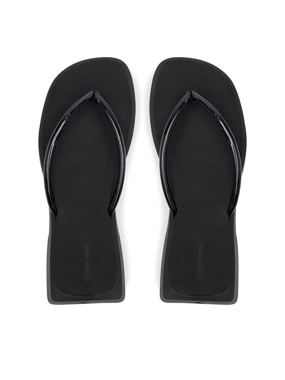 Flip flop Calvin Klein Jeans Sq Low Wedge Sandal Stitch YW0YW01716 Negru