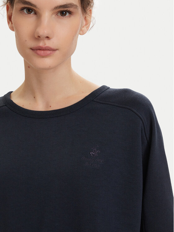 Beverly Hills Polo Club Beverly Hills Polo Club Tričko P-SS26W-TS0081 Tmavomodrá Oversize