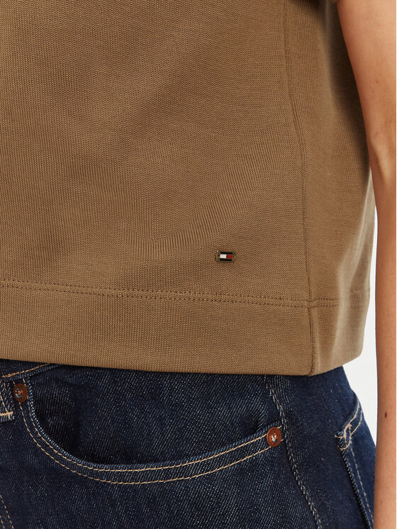 Tommy Hilfiger Tommy Hilfiger Košile Gold Button WW0WW44626 Hnědá Regular Fit