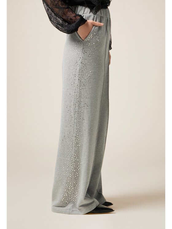 Oltre Oltre Pantaloni di tessuto P813J002531N013 Grigio Baggy Fit