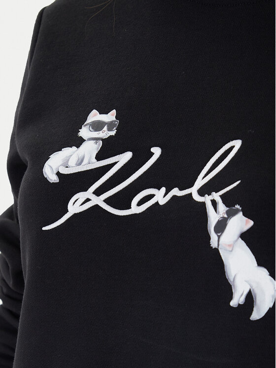 KARL LAGERFELD KARL LAGERFELD Mikina B1W20031 Černá Regular Fit
