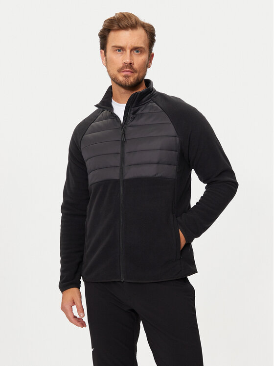 4F 4F Felpa di pile 4FWAW24TFLEM249 Nero Regular Fit