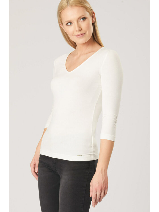 QUIOSQUE QUIOSQUE Halenka YUE YUE TOP2 SS21 Écru Regular Fit