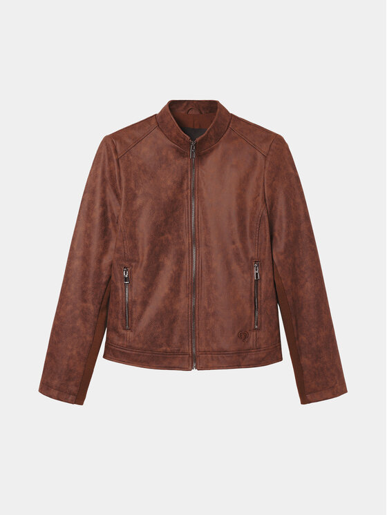 Desigual Desigual Dirbtinės odos striukė Toronto 24SWEW12 Ruda Regular Fit