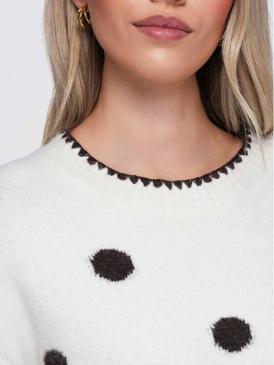 Ombre Ombre Sweter OW-SW-E0021 Beżowy Regular Fit