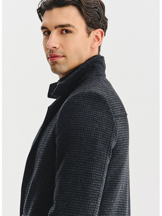 Pako Lorente Pako Lorente Płaszcz zimowy P25WF-7X-011 Szary Classic Fit