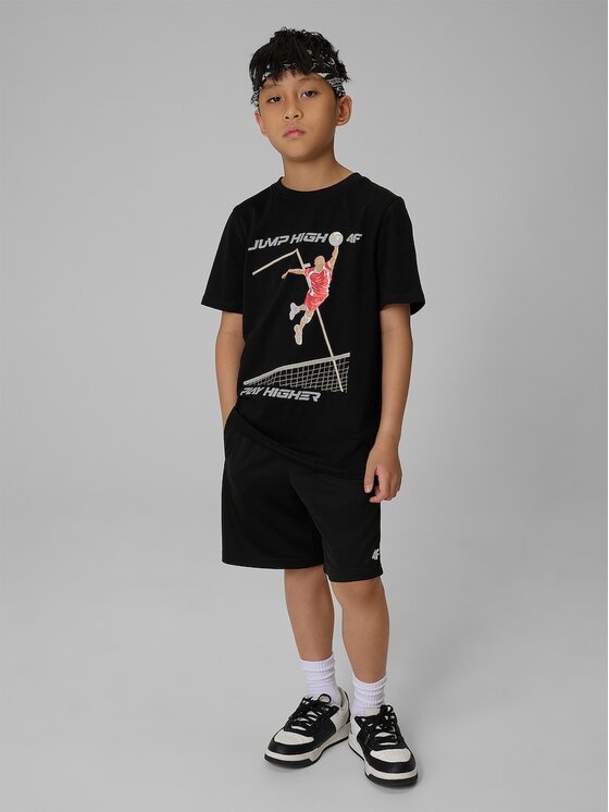 4F 4F T-Shirt 4FJRAW26TTSHM4345-20S Černá Regular Fit