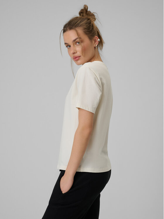 4F 4F T-Shirt WINTER CLUB Kremowy Regular Fit