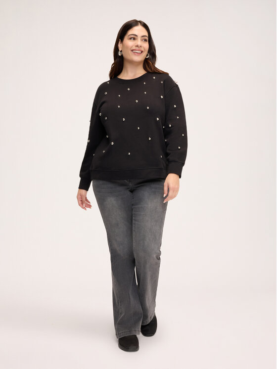 Fiorella Rubino Fiorella Rubino Bluza G80IL009570N033 Czarny Over Fit