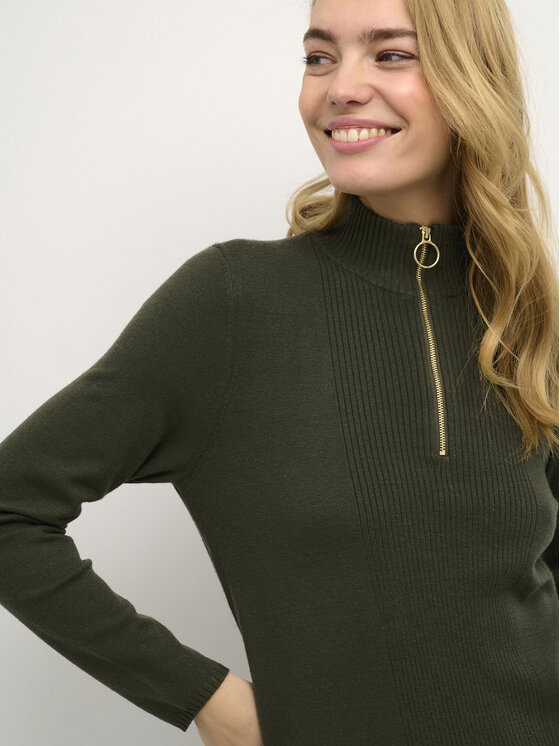 Cream Cream Džemper haljina Crdela Knit 10611862 Zelena Straight Fit