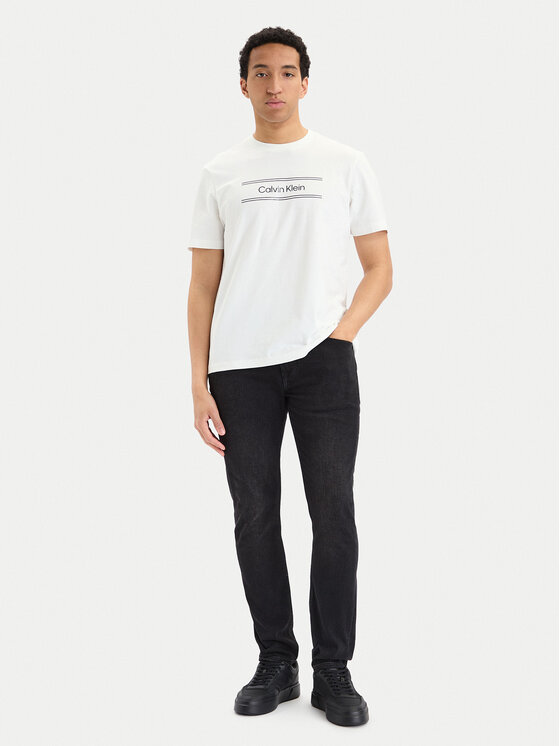 Calvin Klein Calvin Klein Tričko SS 20s EU LV04LG813G Biela Regular Fit