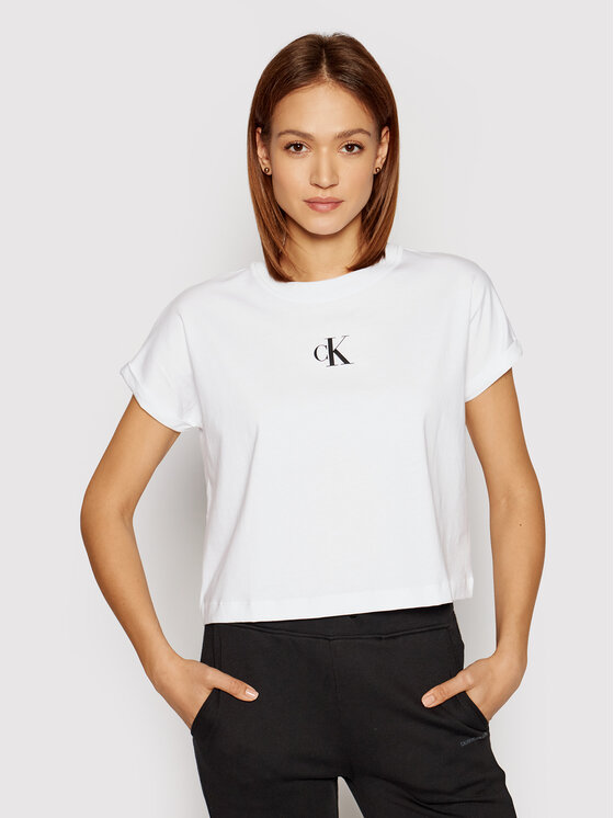 Calvin Klein Jeans T-Shirt J20J216353 Weiß Regular Fit • Modivo.de