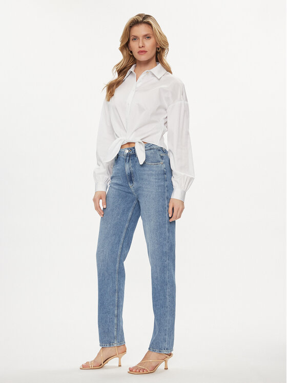 Guess Guess Košulja W4RH59 WE2Q0 Bijela Slim Fit