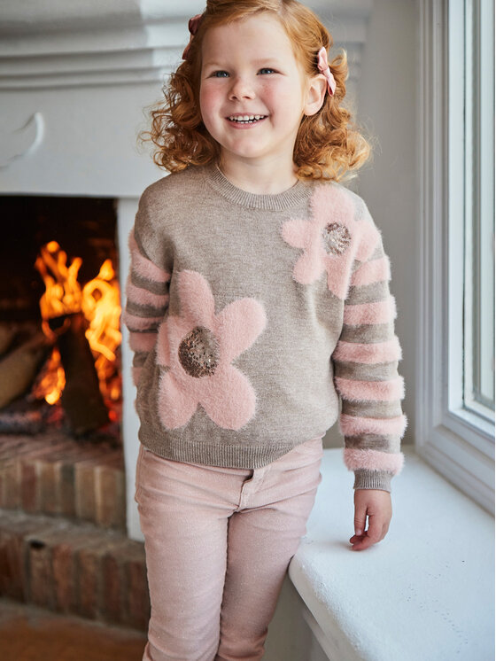 Mayoral Mayoral Pantaloni di tessuto 4.503 Rosa Regular Fit
