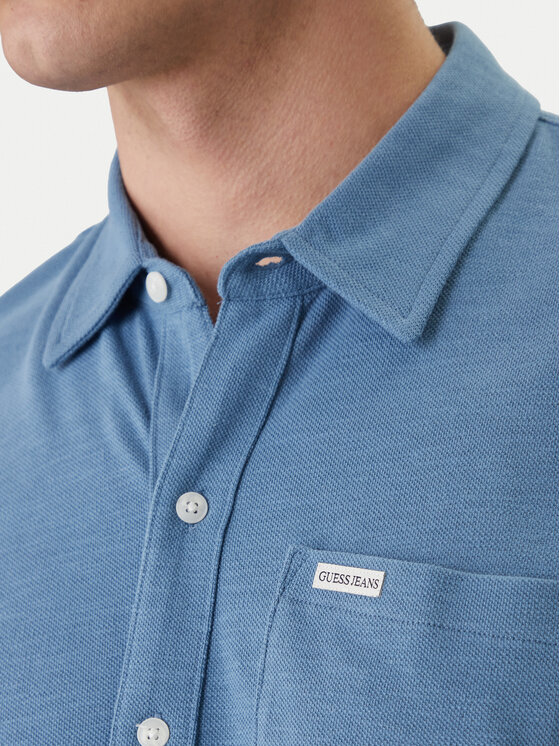 Guess Jeans Guess Jeans Риза M6GP02 KE731 Син Regular Fit