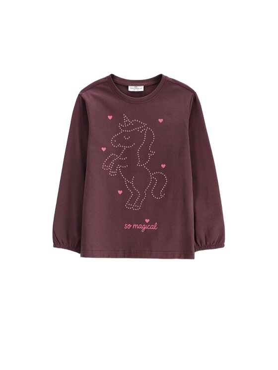 Coccodrillo Coccodrillo Longsleeve ZC6143101WGK-017 Bordowy Regular Fit