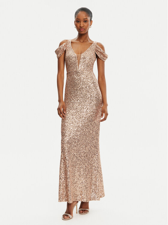 Rinascimento Rinascimento Rochie de seară CFC0122589003 Auriu Regular Fit