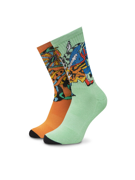Volcom Volcom Set 2 parov nisex visokih nogavic u Fa Bob Mollena D6312506 Pisana