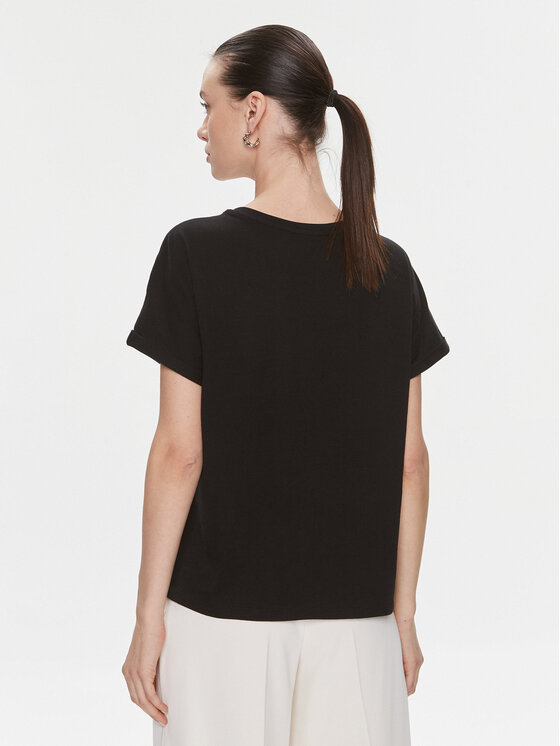 TWINSET TWINSET T-Shirt 241TP2211 Czarny Regular Fit