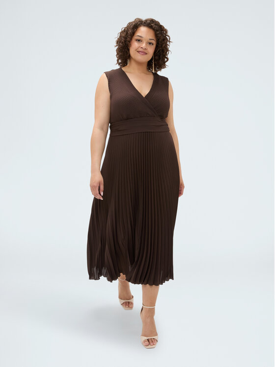 Fiorella Rubino Fiorella Rubino Abito da cocktail 7012T001853N032 Marrone A-Line Fit