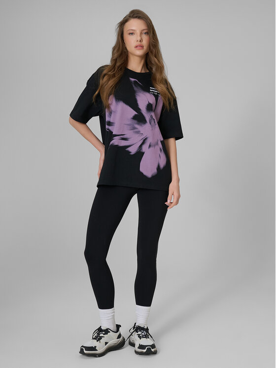 4F 4F Legginsy EVERYDAY Czarny Slim Fit