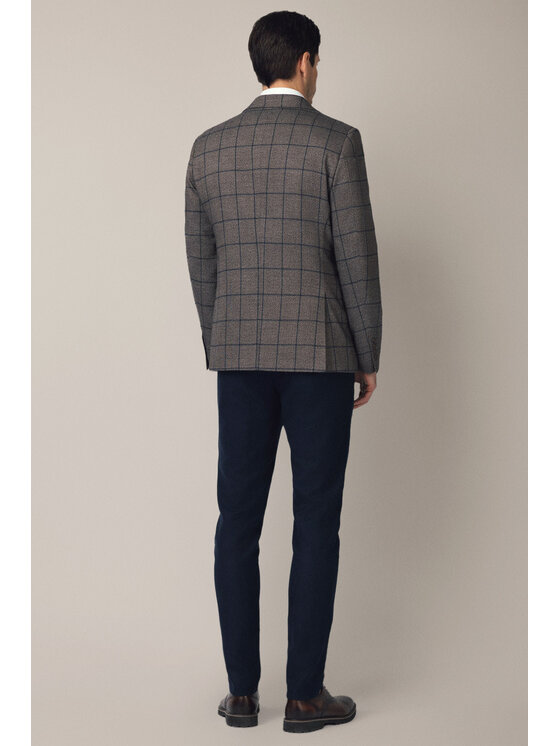 Lancerto Lancerto Marynarka Sestola MA131225000019 Brązowy Slim Fit