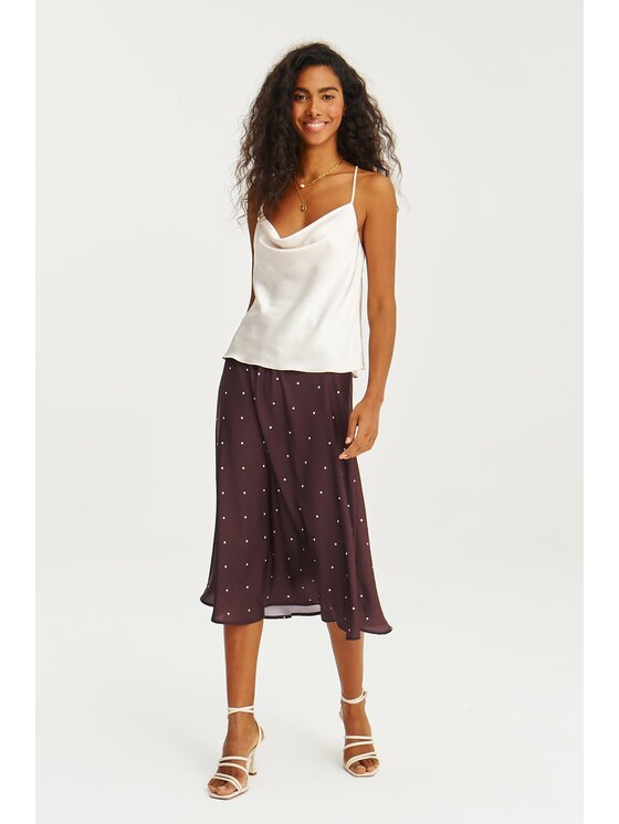 NAOKO NAOKO Top Lucia Sand Beżowy Regular Fit