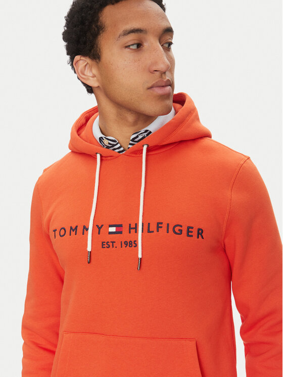 Tommy Hilfiger Tommy Hilfiger Pulóver Logo MW0MW11599 Narancssárga Regular Fit