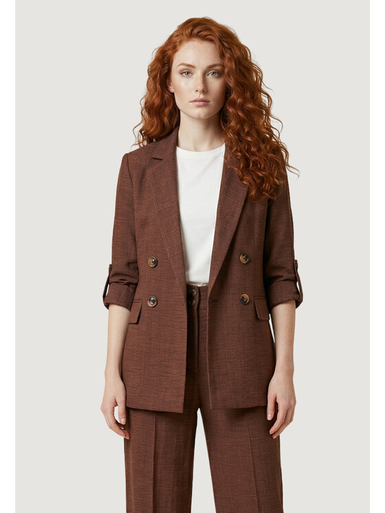 Artigli Artigli Giacca da donna BACIATA QUATTRO BOTTONI Marrone To Fit