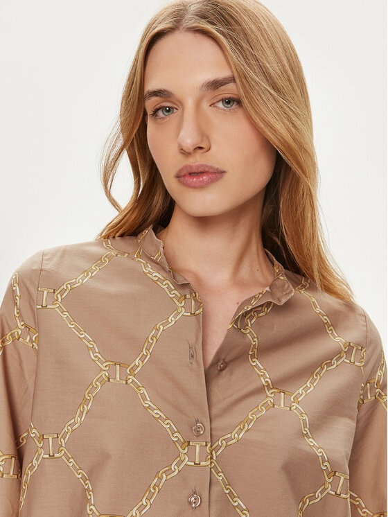 TWINSET TWINSET Сорочка 241TP2730 Бежевий Straight Fit