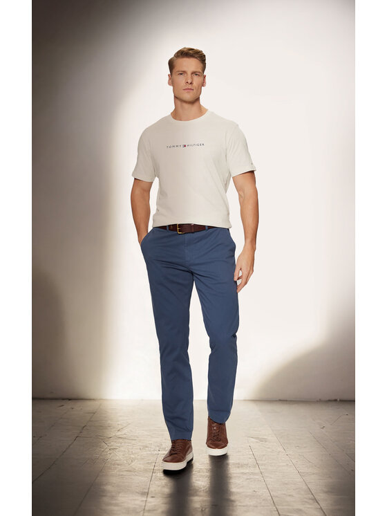 Tommy Hilfiger Tommy Hilfiger Chino hlače Denton MW0MW37873 Modra Slim Fit
