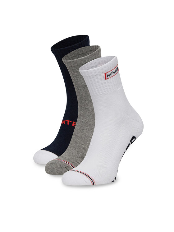 Hunter Hunter Șosete lungi AS_HUNTER_01Z_SS25 (3-PACK) Alb