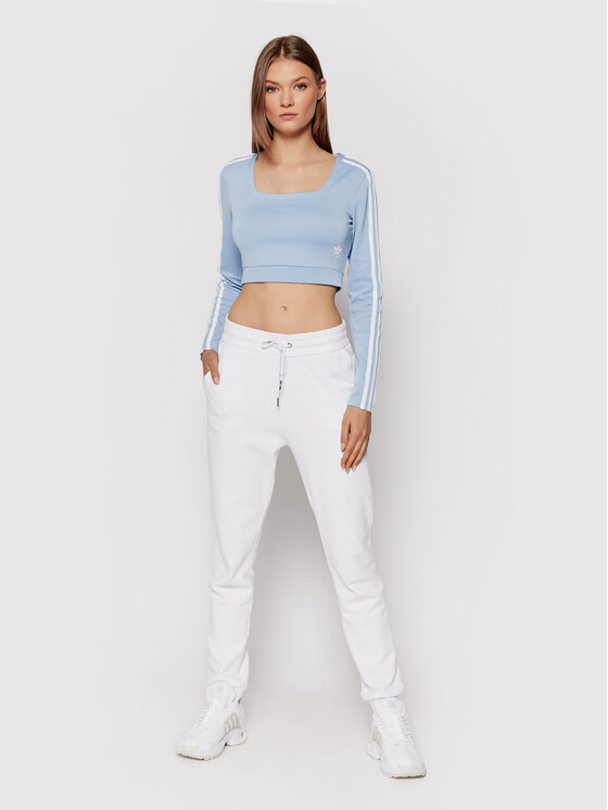 Blusa adicolor Classics H37766 Blu Fitted Fit