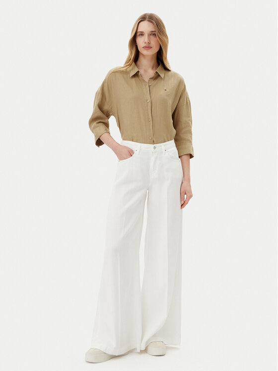 Tommy Hilfiger Tommy Hilfiger Cămașă WW0WW46169 Bej Loose Fit