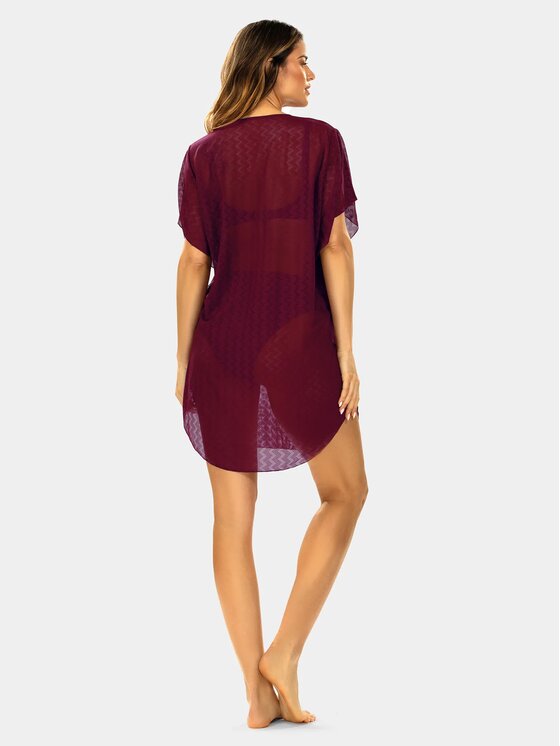 Feba Feba Vestito da spiaggia F122A Bordeaux