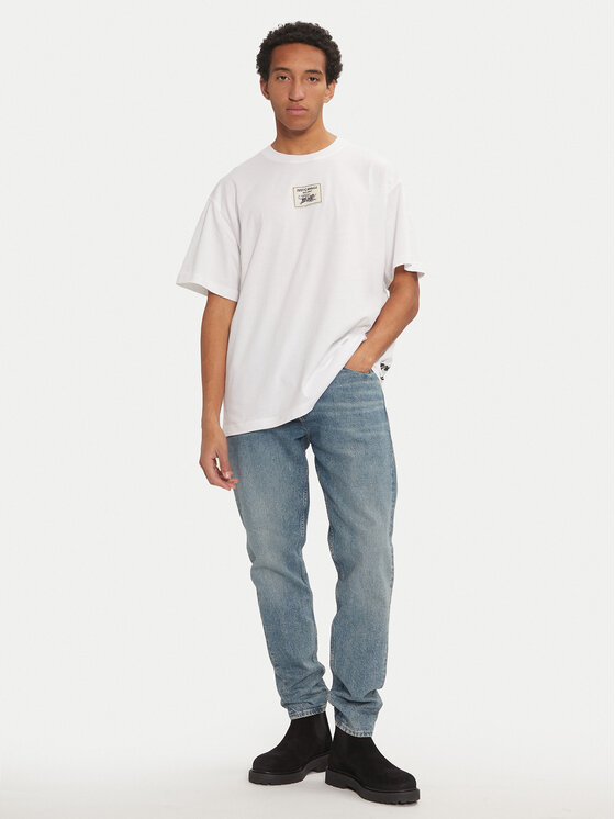 Just Cavalli Just Cavalli T-Shirt 77OAHE14 Biały Regular Fit