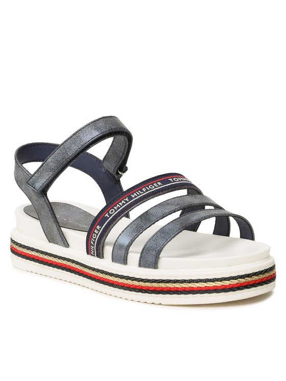 Tommy Hilfiger Tommy Hilfiger Szandál Platform Velcro Sandal T3A2-32763-0568 S Sötétkék