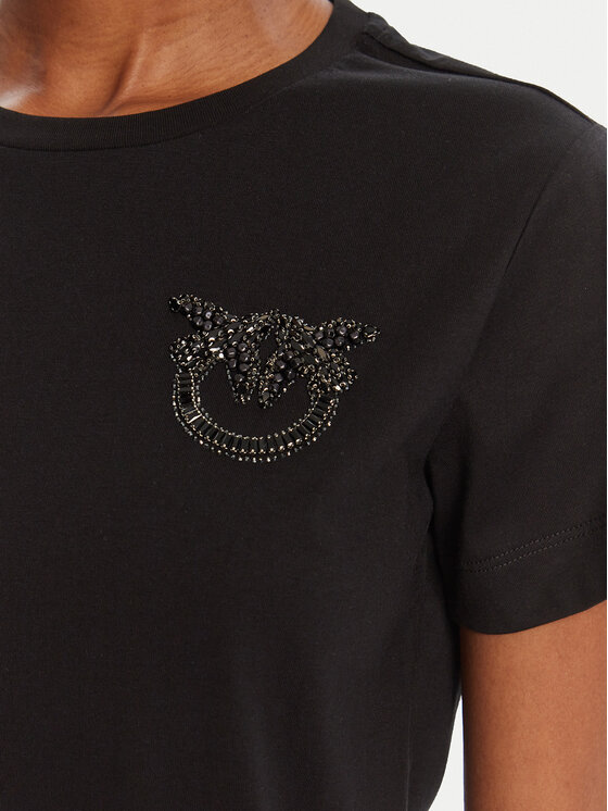 PINKO PINKO T-Shirt Nambrone 103320 A2RN Μαύρο Regular Fit