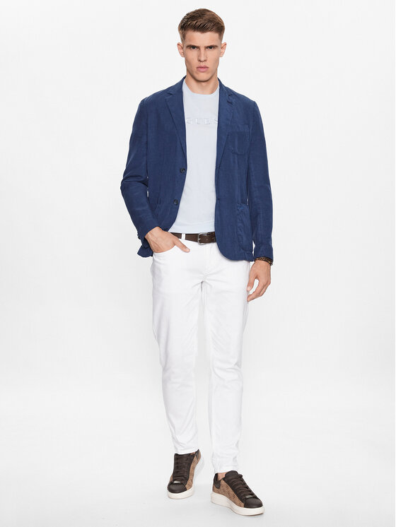 Guess Guess Футболка M2BP47 K7HD0 Блакитний Slim Fit